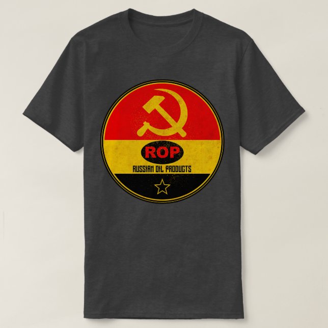 Russian Gasoline Motor Oil T-Shirt (Design Front)