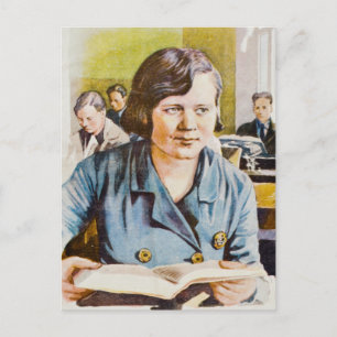 Russian girl postcard