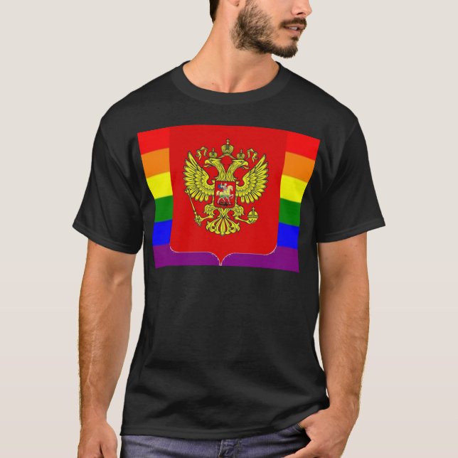 Russian GLBT Pride Flag T-Shirt (Front)