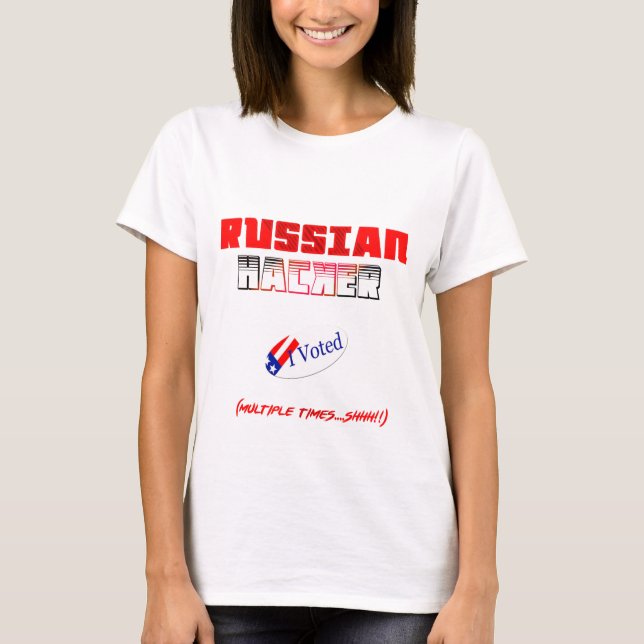 russian hacker voted halloween costume funny shirt (Front)