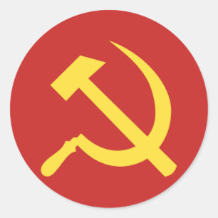 Russian Hammer and Sickle Classic Round Sticker