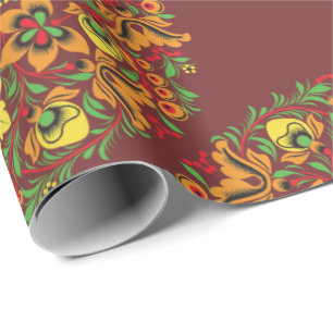 Russian Hohloma Wrapping Paper