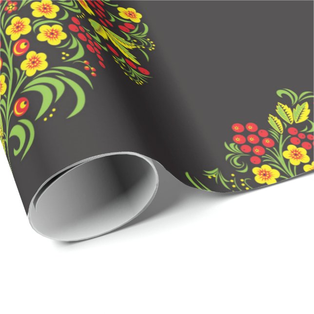 Russian Hohloma Wrapping Paper (Roll Corner)