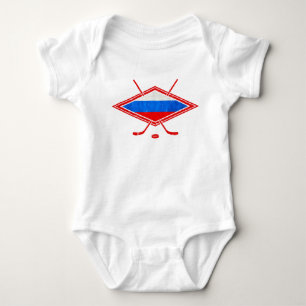 Russian Ice Hockey Flag Baby Bodysuit