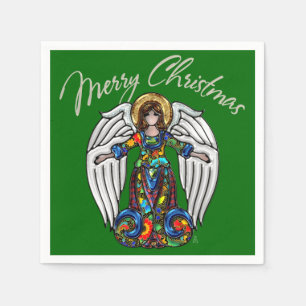 Russian Icon Guardian Angel for Christmas Napkin