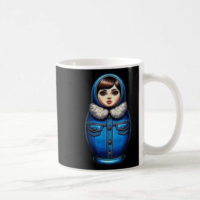 Russian Matryoshka Christmas And New Year Russia M Coffee Mug (Right)