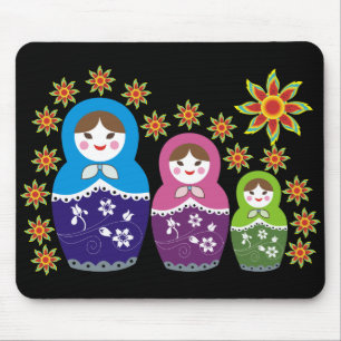 Russian Matryoshka Doll Mousepads. Mouse Pad