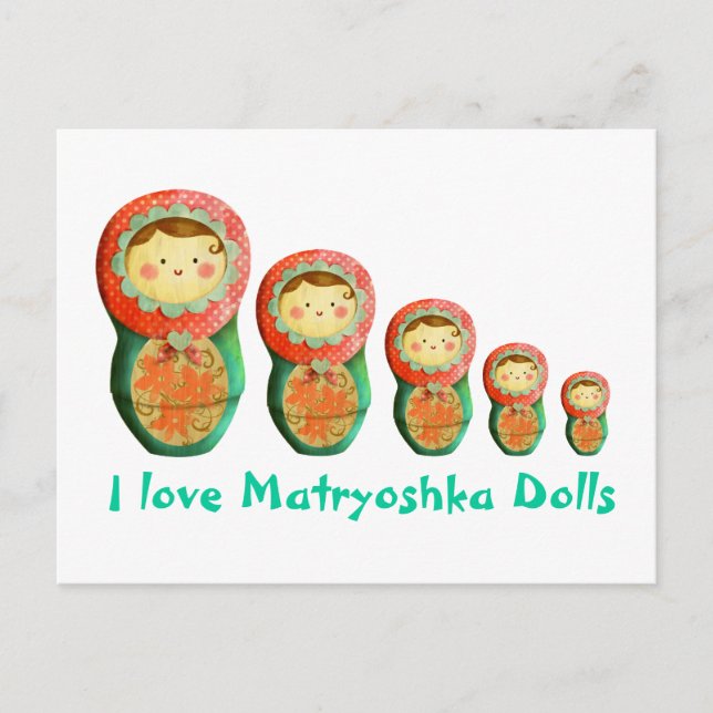 Russian Matryoshka Doll Postcard (Front)
