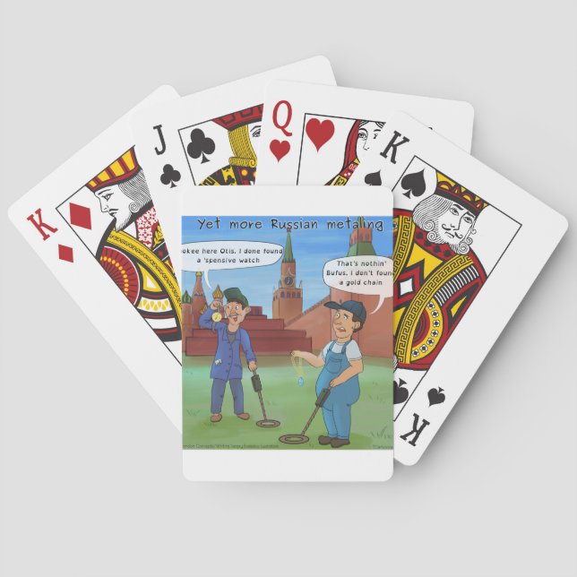 Russian Metal-Ing Funny Gifts by Rick London Playing Cards (Back)