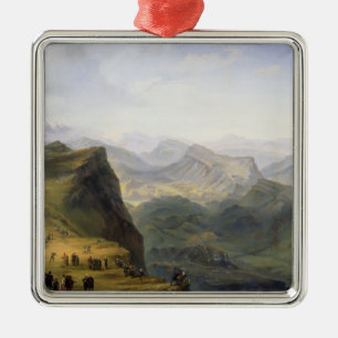 Russian Military Camp in Dagestan, 1895 Metal Ornament