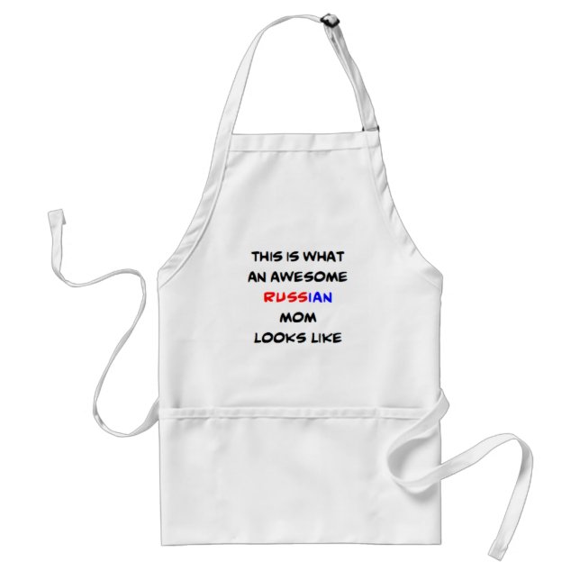 russian mom, awesome standard apron (Front)