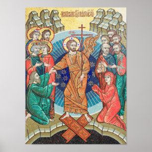 Russian mosaic icon poster