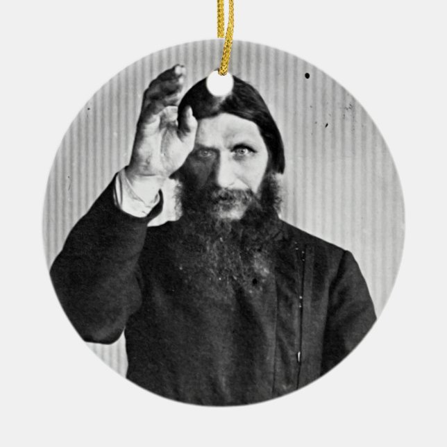 Russian Mystic Grigori Yefimovich Rasputin Ceramic Ornament (Front)