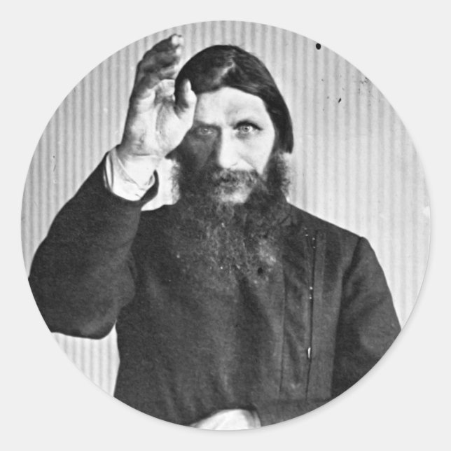 Russian Mystic Grigori Yefimovich Rasputin Classic Round Sticker (Front)
