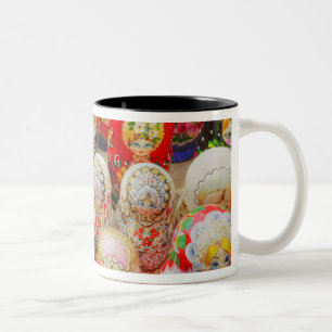 Russian Nested Dolls Two-Tone Coffee Mug