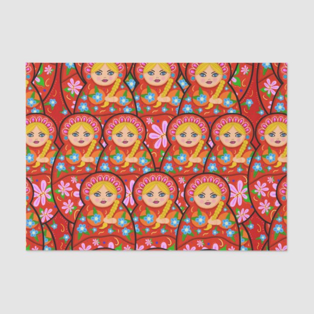 Russian Nesting Doll - Matryoshka Tissue Paper (Front)