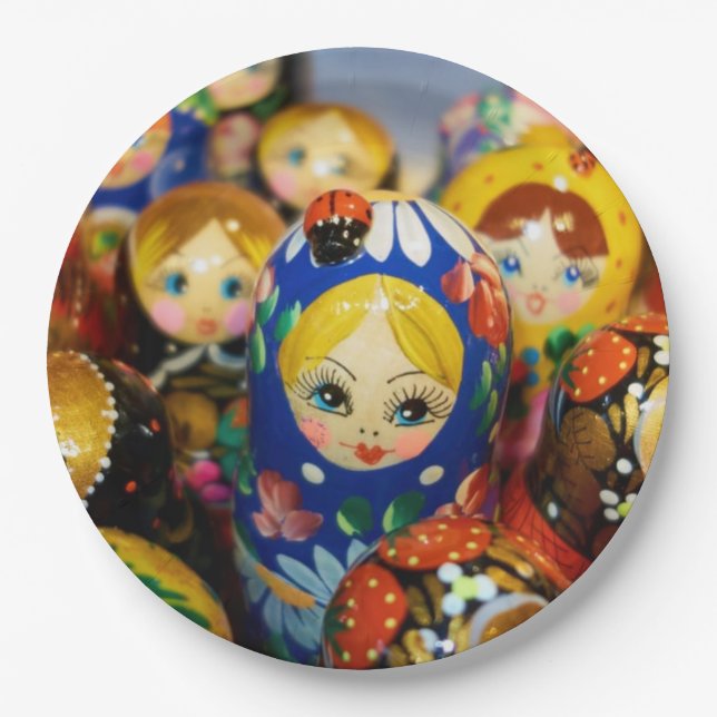 Russian Nesting Dolls Paper Plate (Front)