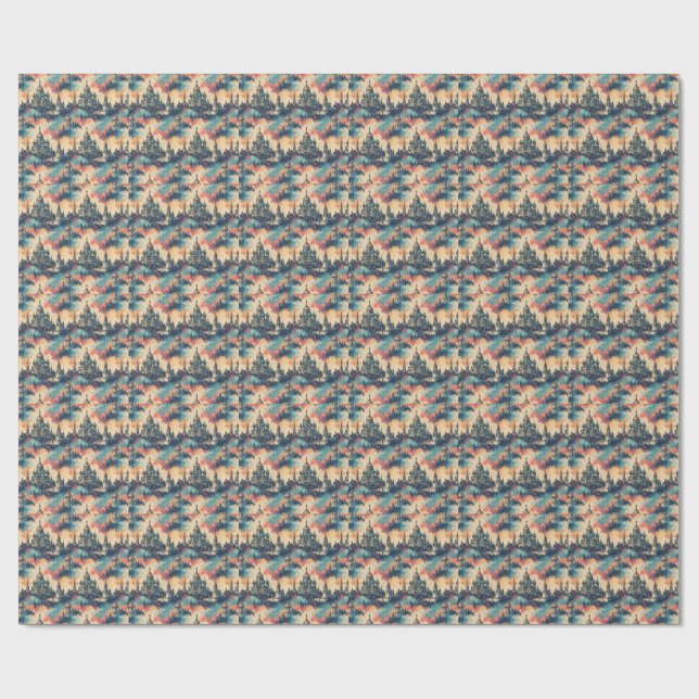 Russian Onion Dome Cathedral Architecture Pattern Wrapping Paper (Flat)