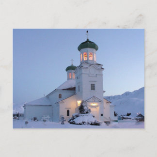 Russian Orthodox Church, Christmas Holiday Postcard