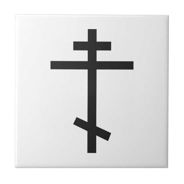 Russian Orthodox Cross Ceramic Tile (Front)