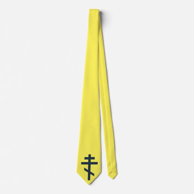 Russian Orthodox Cross Classical Religious Art  Tie (Front)
