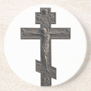 Russian orthodox cross coaster