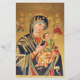 Russian Orthodox Icon - Virgin Mary and baby Jesus