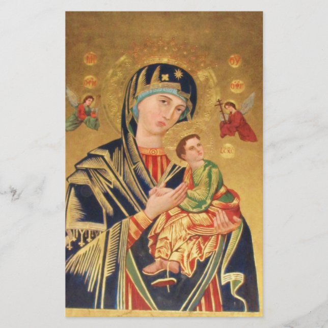 Russian Orthodox Icon - Virgin Mary and baby Jesus (Front)
