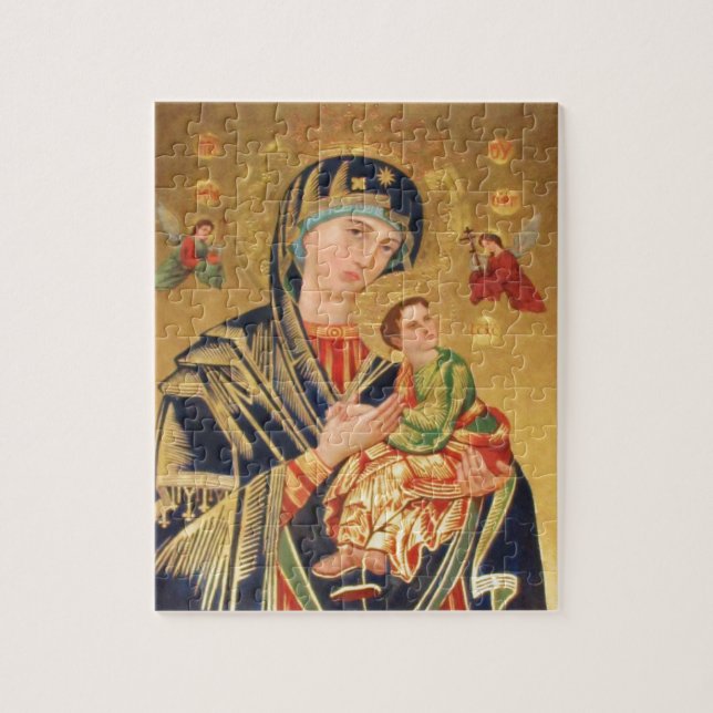 Russian Orthodox Icon - Virgin Mary and baby Jesus Jigsaw Puzzle (Vertical)