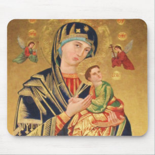 Russian Orthodox Icon - Virgin Mary and baby Jesus Mouse Pad