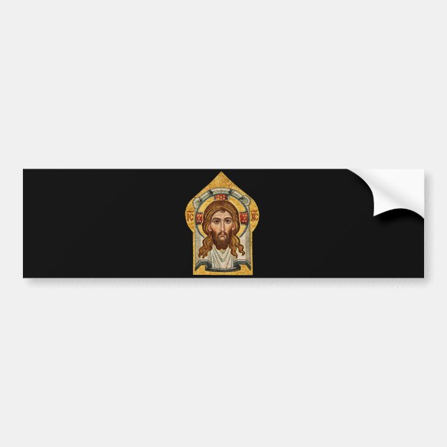 Russian orthodox mosaic icon bumper sticker (Front)