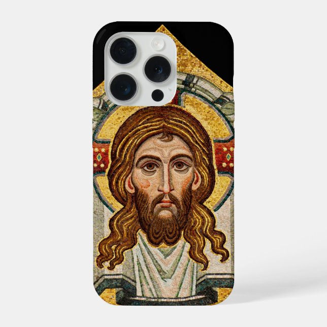 Russian orthodox mosaic icon iPhone case (Back)