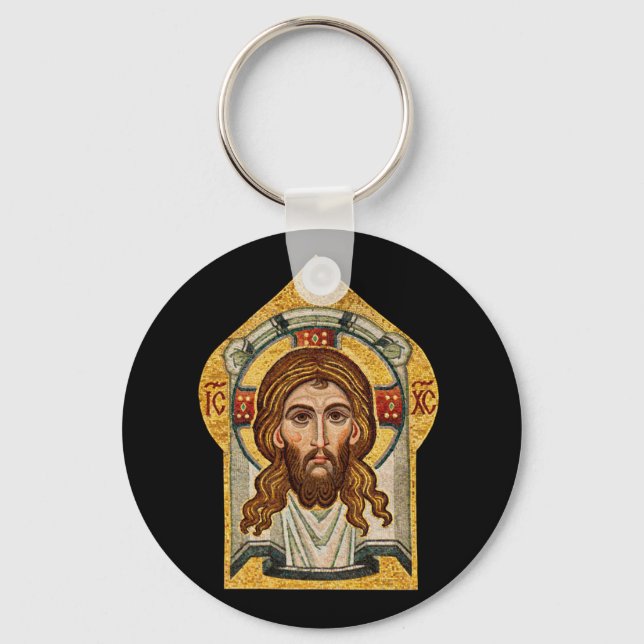 Russian orthodox mosaic icon key ring (Front)