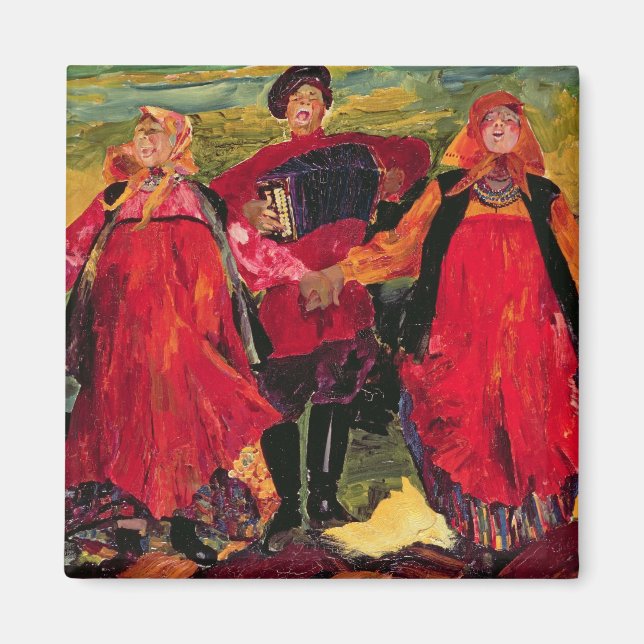 Russian Peasants Singing Magnet (Front)