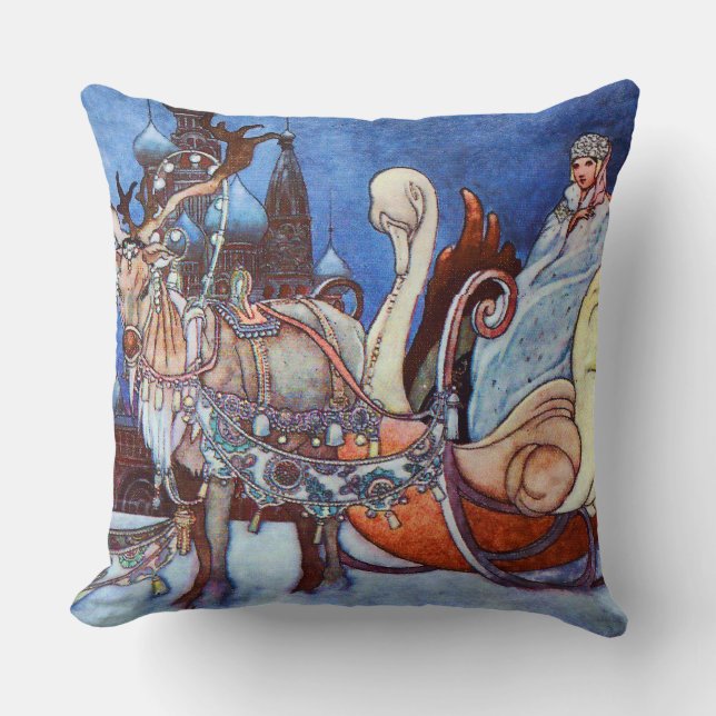 Russian Princess Charles Robinson Illustration Cushion (Front)