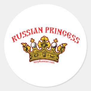 Russian Princess Classic Round Sticker