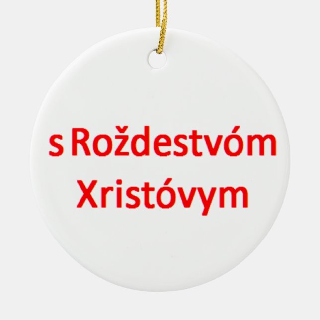 russian s rozdestvom xristovym ceramic ornament (Front)