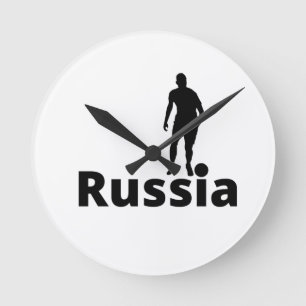 Russian soccer  round clock