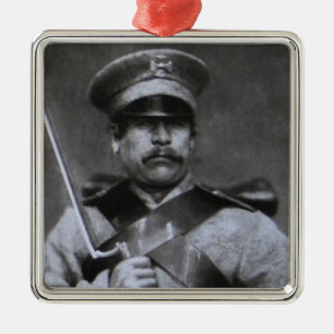 Russian soldier metal tree decoration