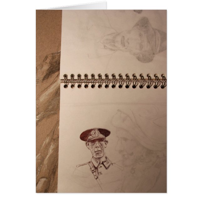 Russian Soldier Sketchbook Card (Front)