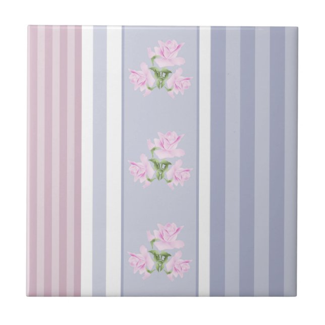 Russian, striped , patchwork ceramic tile (Front)