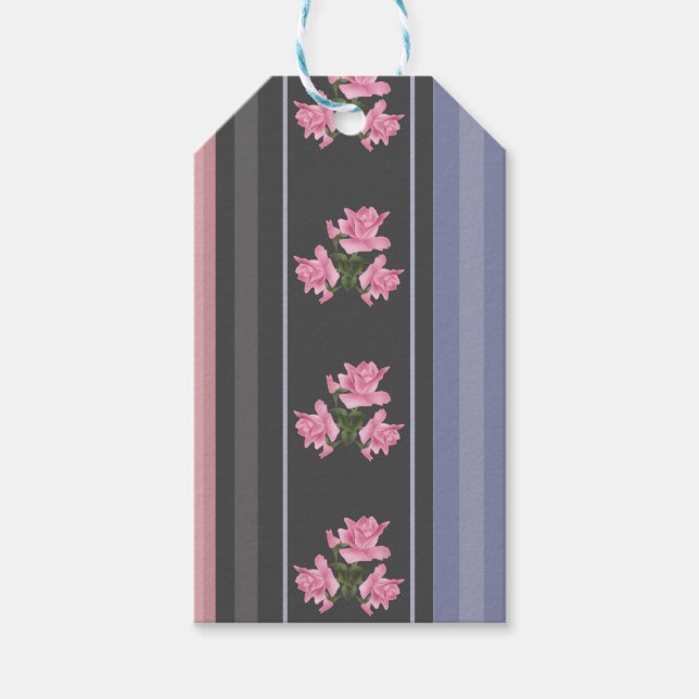 Russian, striped , patchwork gift tags (Front)