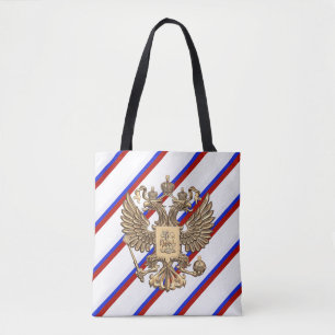 Russian stripes flag tote bag
