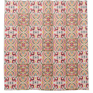 Russian style boho chic pattern   shower curtain