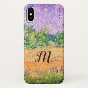 Russian Summer Meadow Painting with Monogram Case-Mate iPhone Case