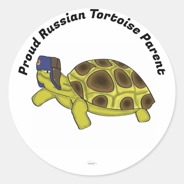 Russian Tortoise Sticker (Front)