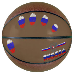 Russian touch fingerprint flag basketball