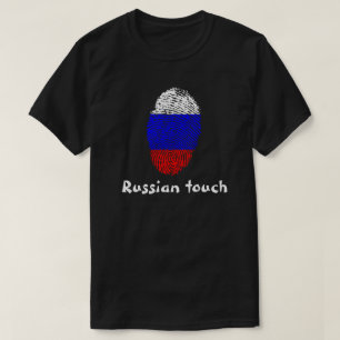 Russian touch fingerprint flag T-Shirt
