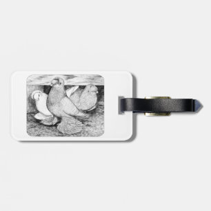 Russian Tumbler Pigeons 1984 Luggage Tag