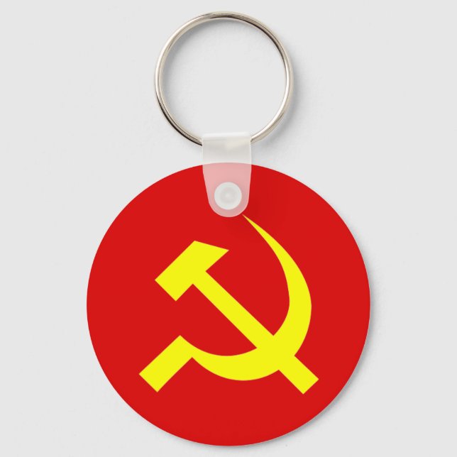 Russian USSR Hammer & Sickle Keychain (Front)